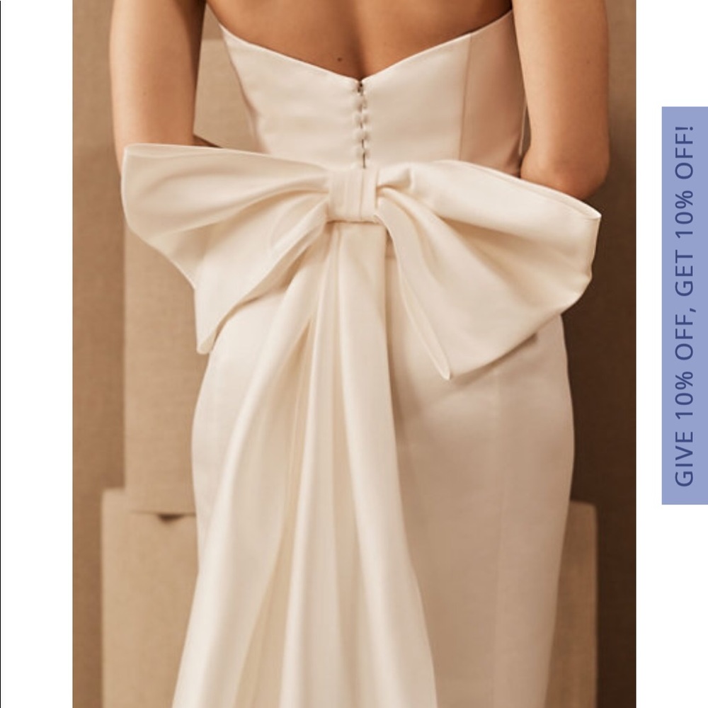 Amsale bow mini dress